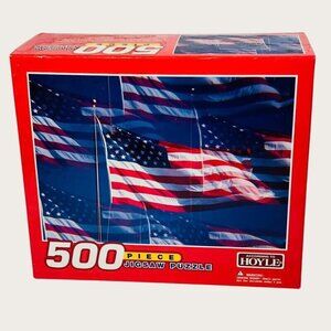Vintage Hoyle American Flag 500 Piece Jigsaw Puzzle New Sealed